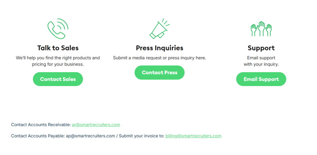 Customer Support - SmartRecruites Review