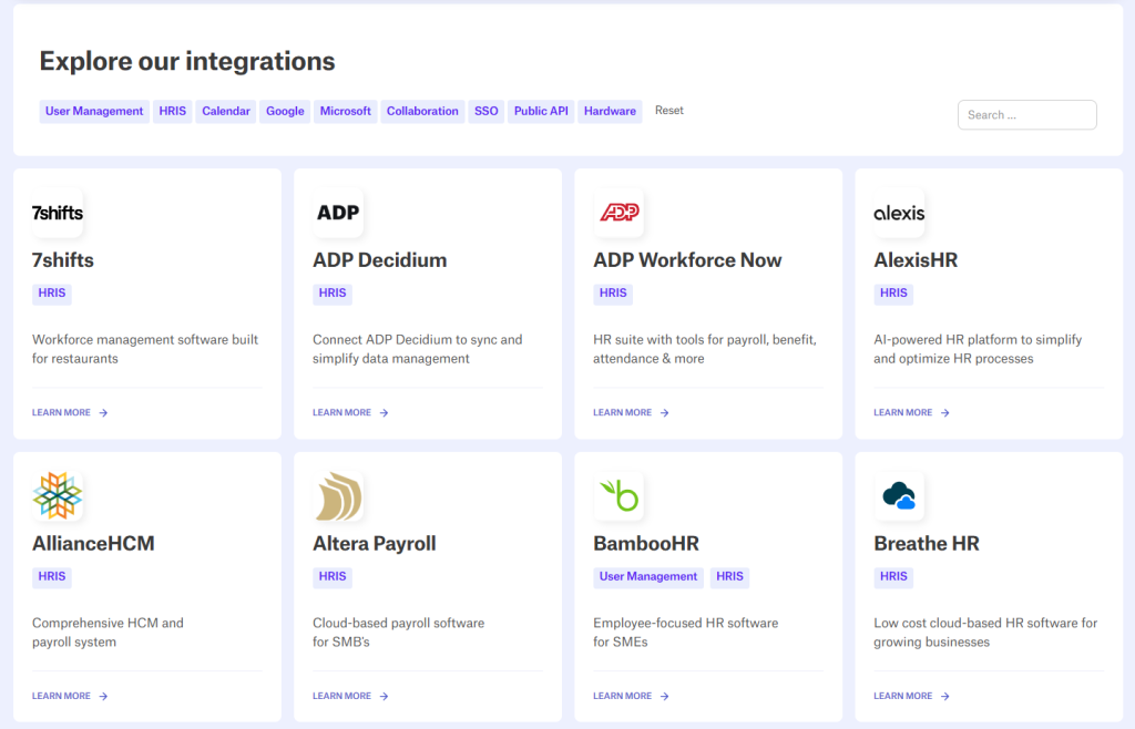 Integrations and Compatibility - Deskbird
