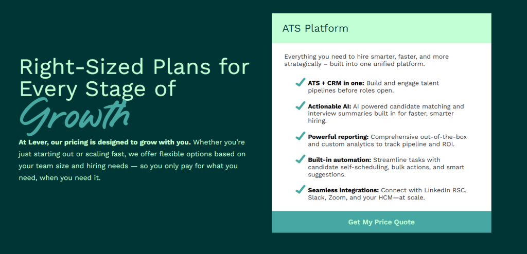 Lever Review - Pricing and Plans