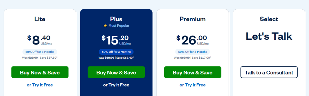 Pricing and Plans - Freshbook Review