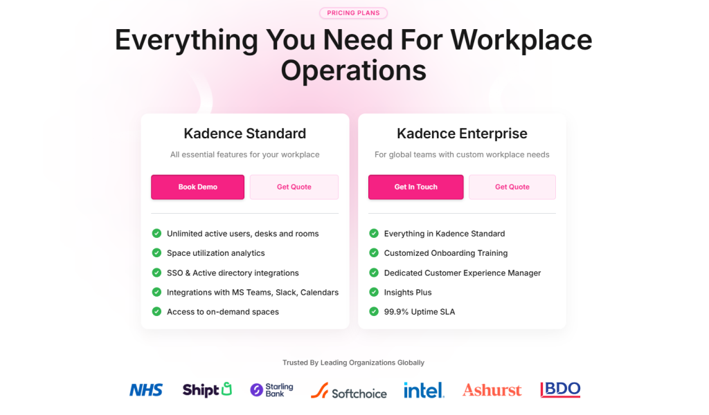 Pricing and Plans - Kadence