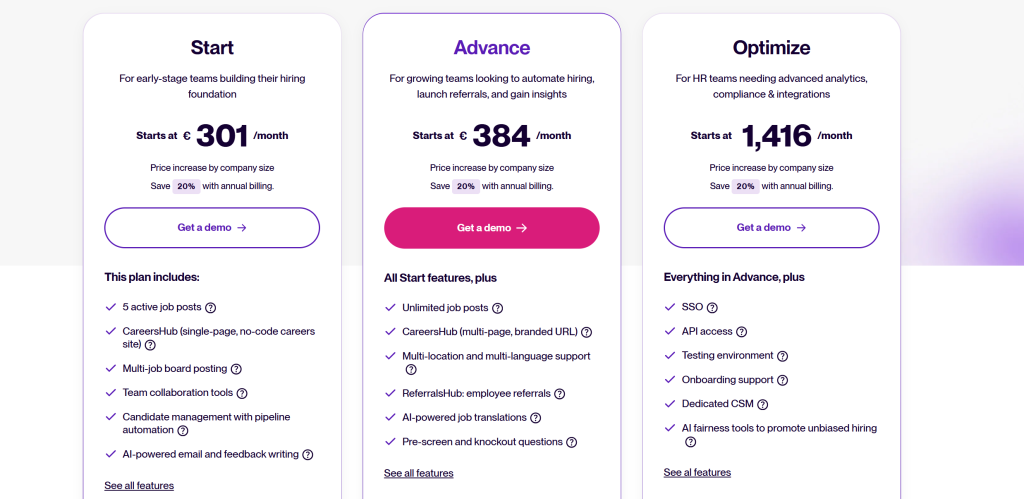 Recruitee Pricing -Review Software