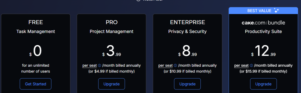 Pricing and Plans - Plaky Project Management Review