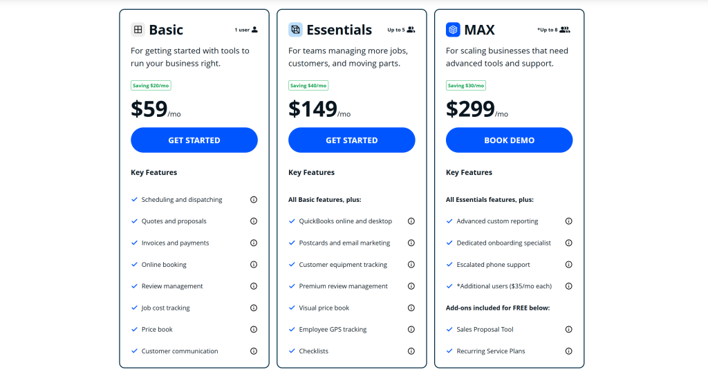 HouseCall Pro Review - HouseCall Pro Pricing